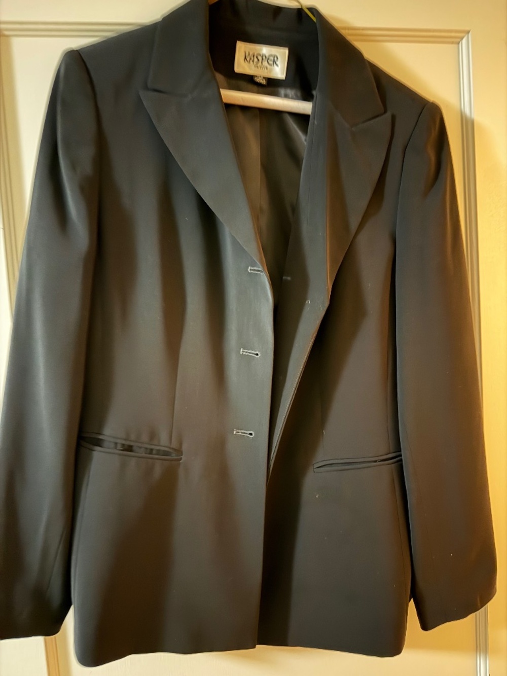 Black Silk-like Dress or Work Jacket